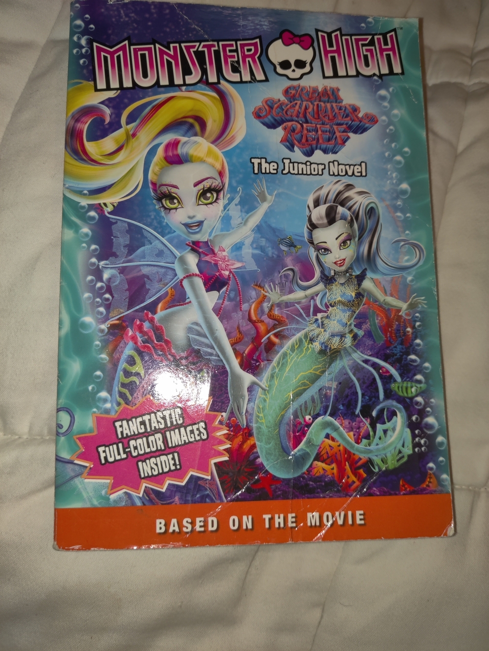 Monster High junior novel - aqua, purple, pink cover